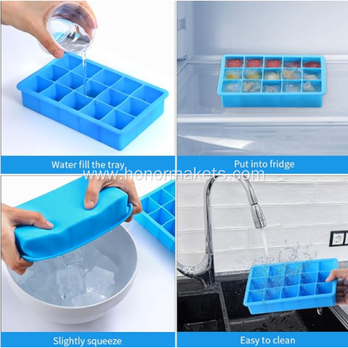 Silicone 15 Square Ice Trays